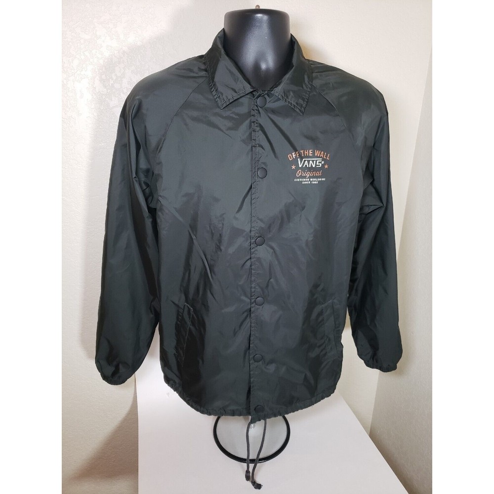 Vans Off the Wall Coach's Jacket Snap Button Windbreaker Size Small